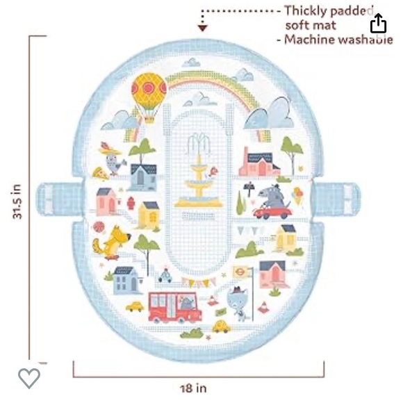 Yookidoo 3-in-1 Urban Baby Gym Lay to Sit-Up Play Mat - Picture 11 of 15